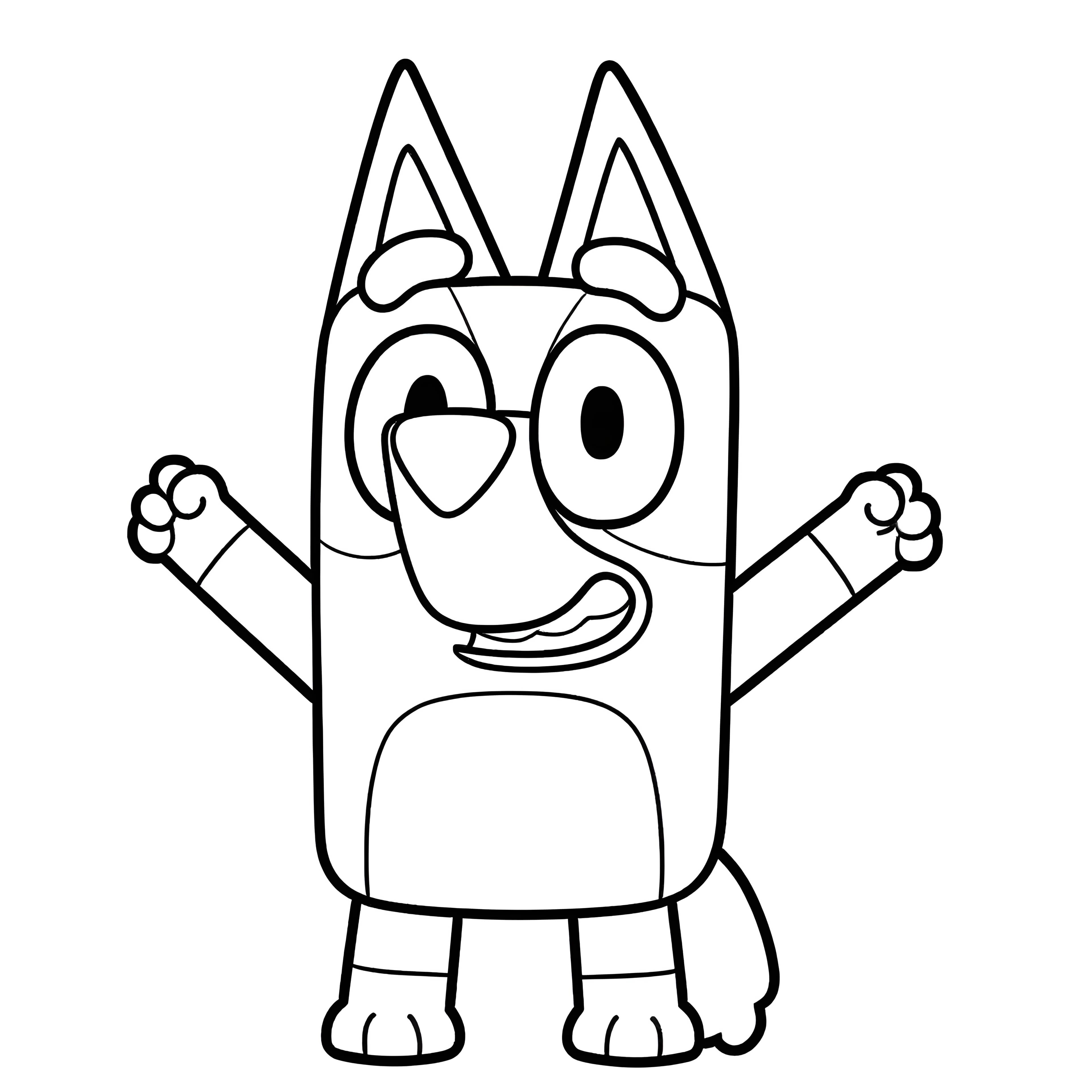 Bluey Smiling and Waving