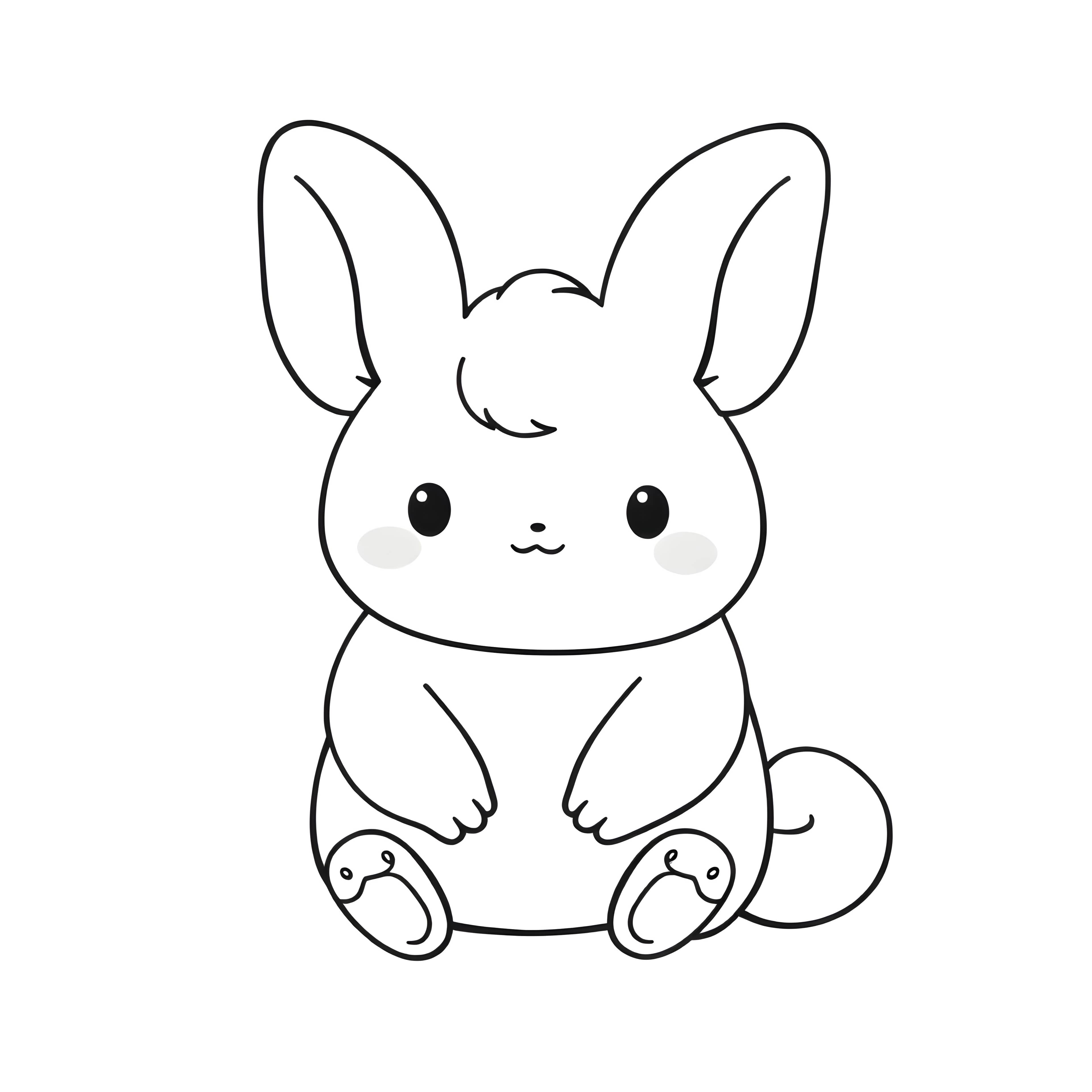 Cinnamoroll Front View Simple Coloring Page