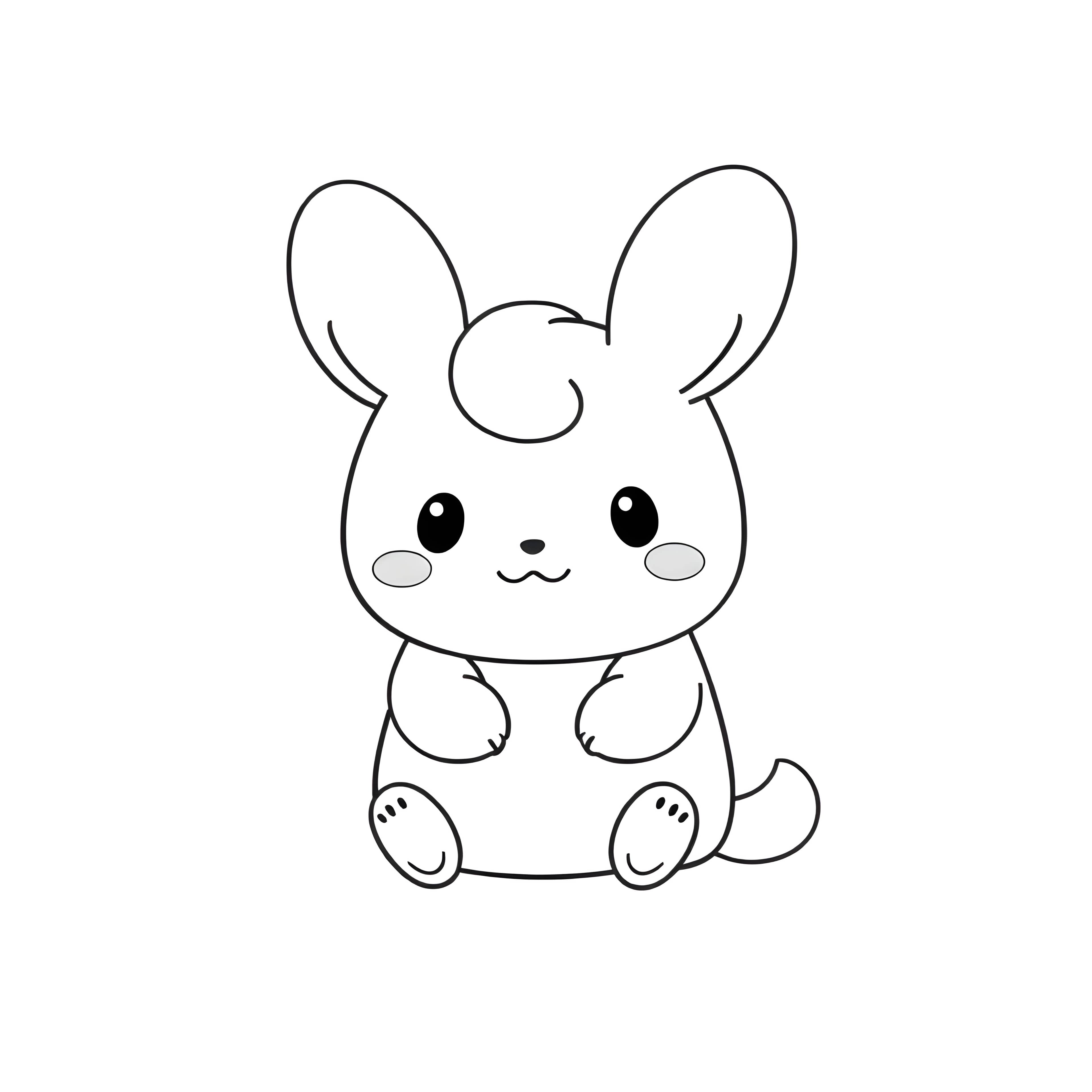 Cinnamoroll with Floppy Ears Sitting Calmly