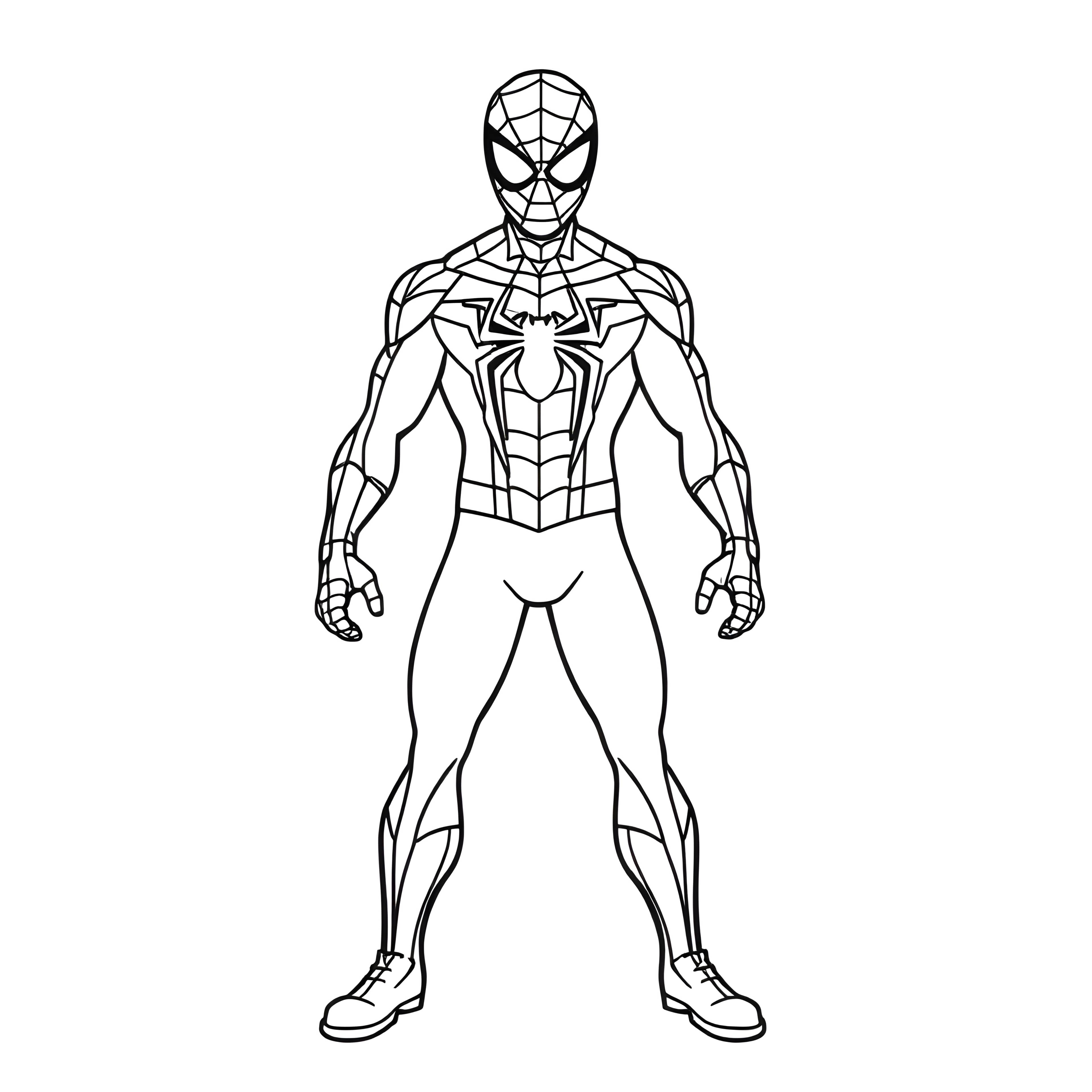 Classic Spider-Man Line Art