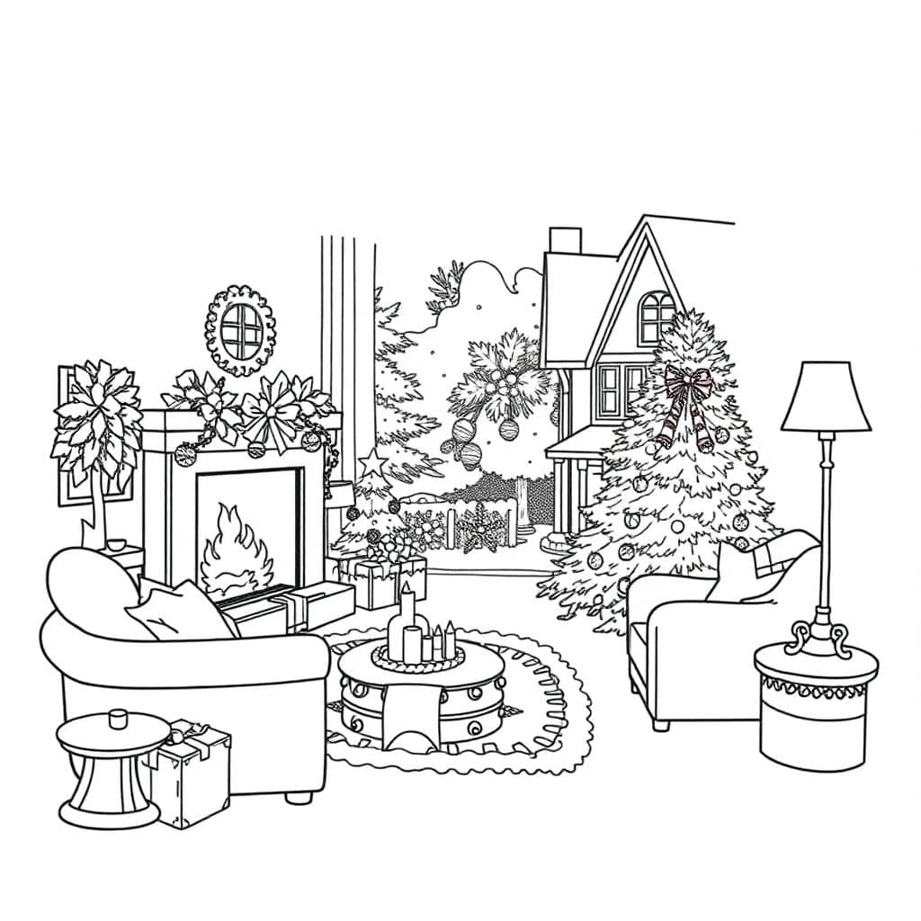 Cozy Christmas Living Room
