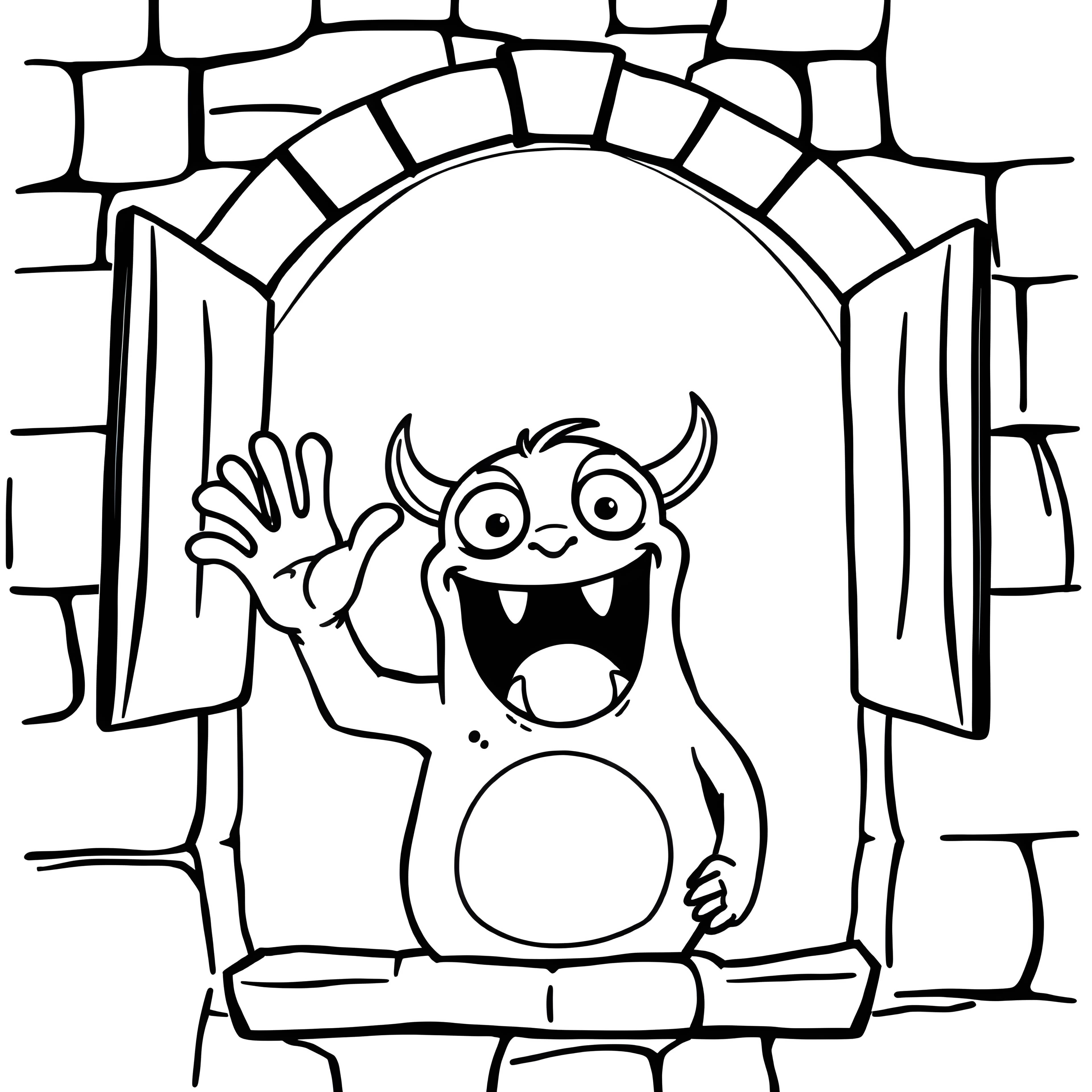 Cute Monster in a Magical Castle Tower
