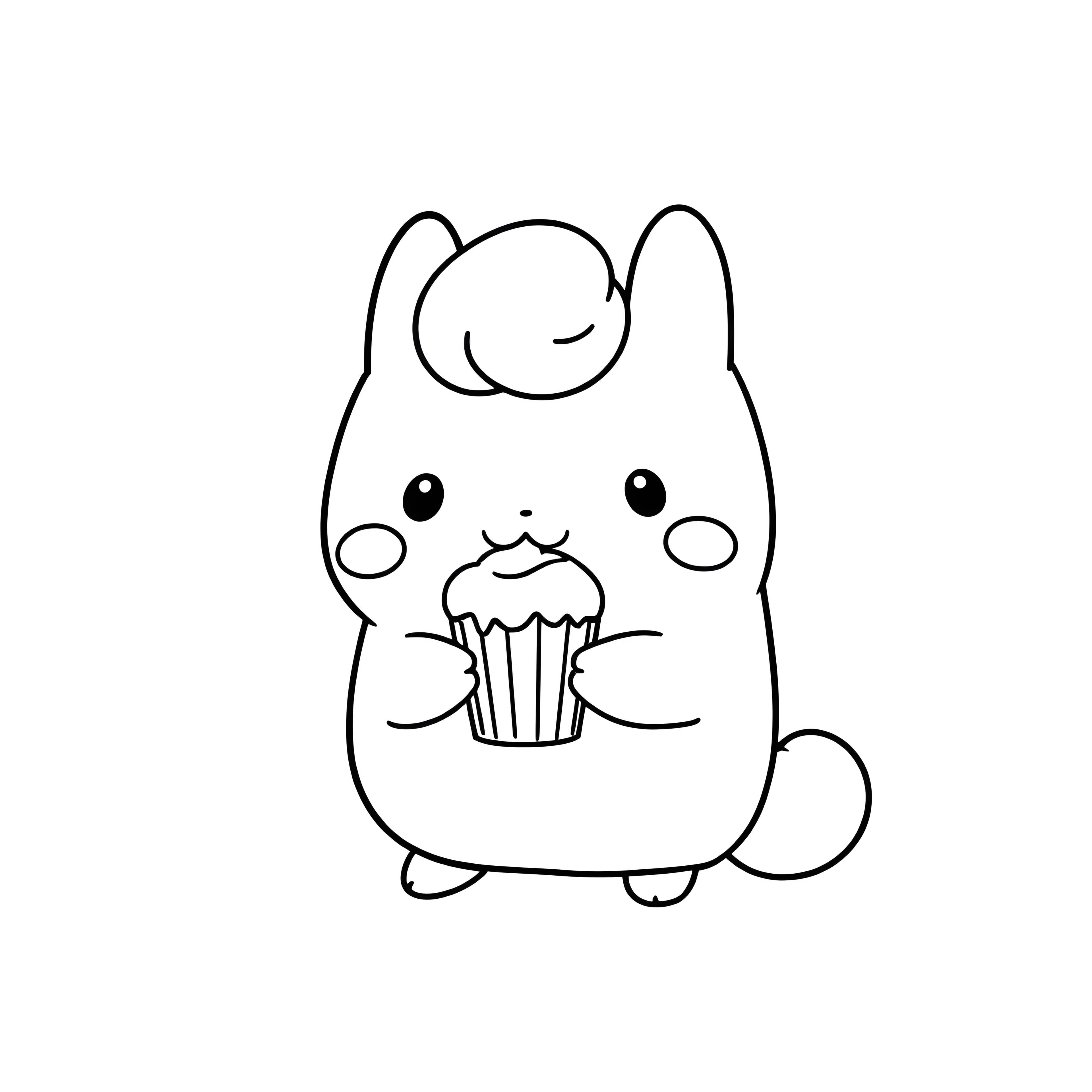 Happy Cinnamoroll with Sprinkled Cupcake