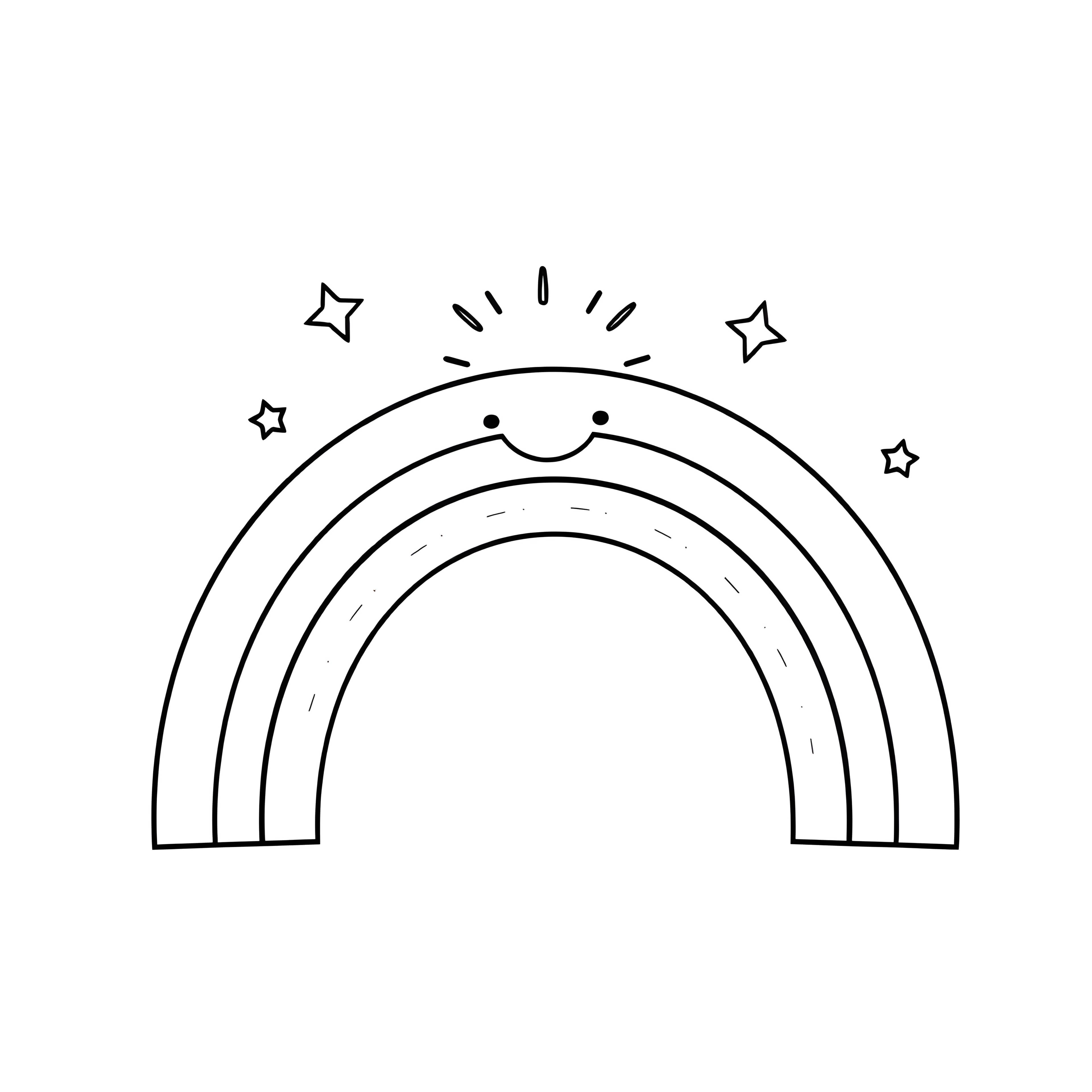 Happy Rainbow Arch in the Clouds