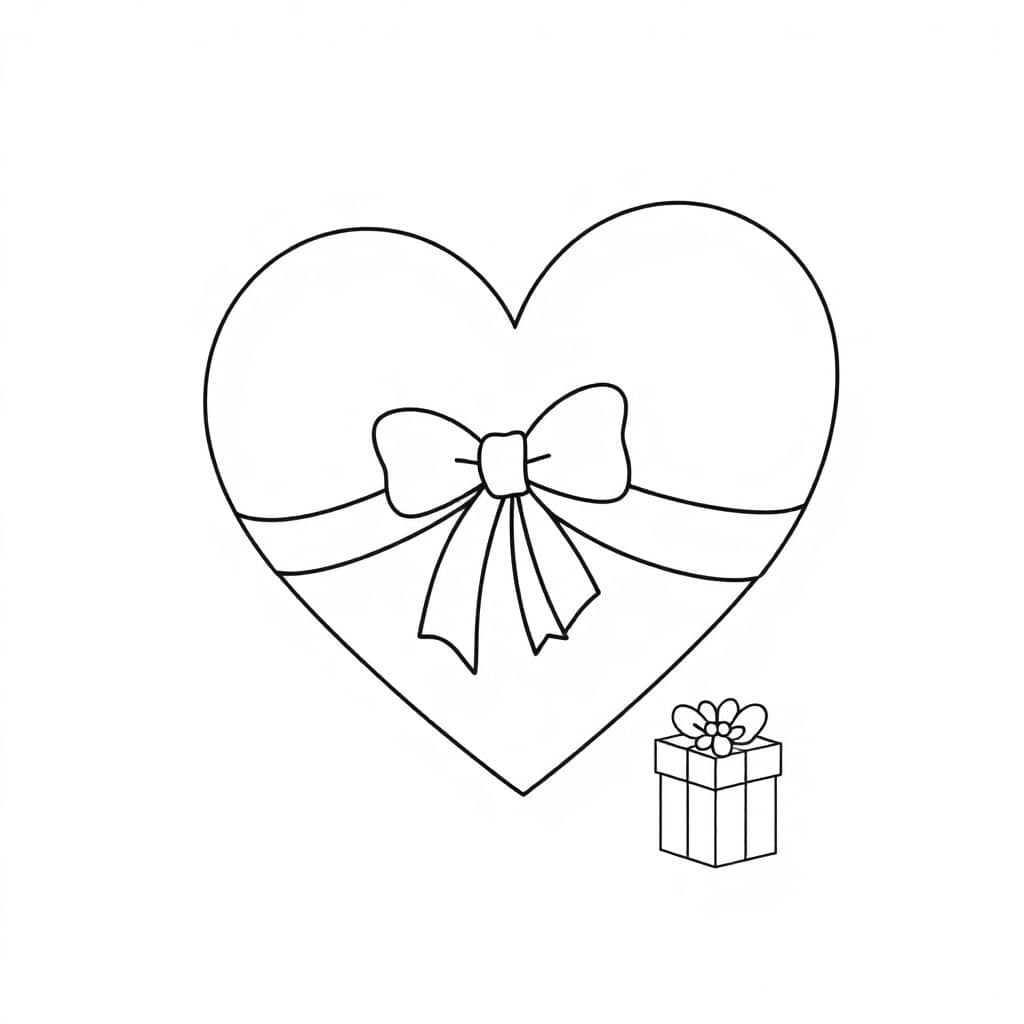 Heart and Bow with Tassels