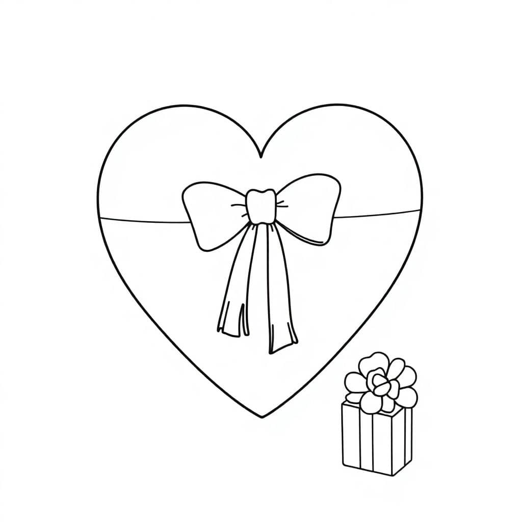 Heart with Bow and Flower
