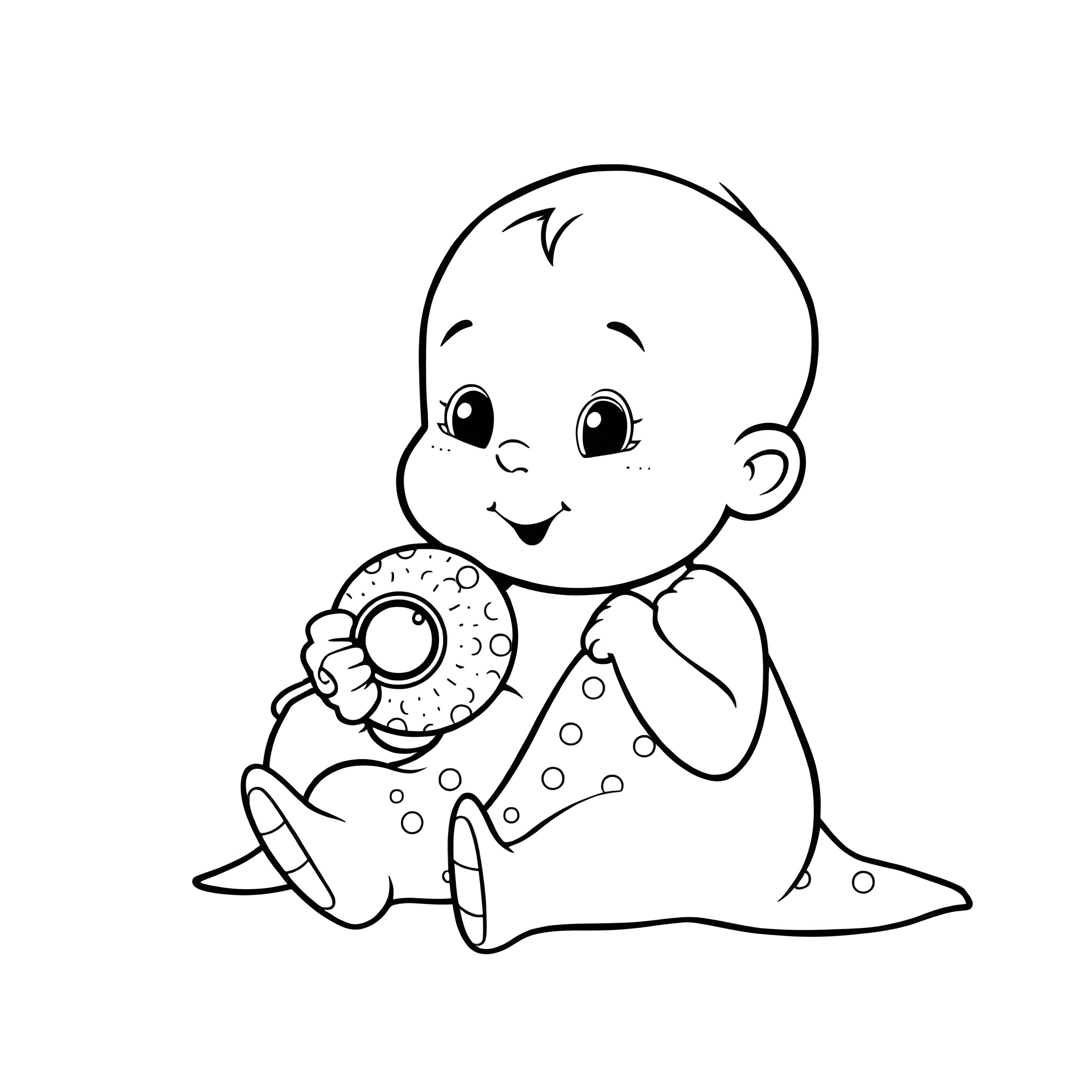 Interactive Baby and Rattle Scene