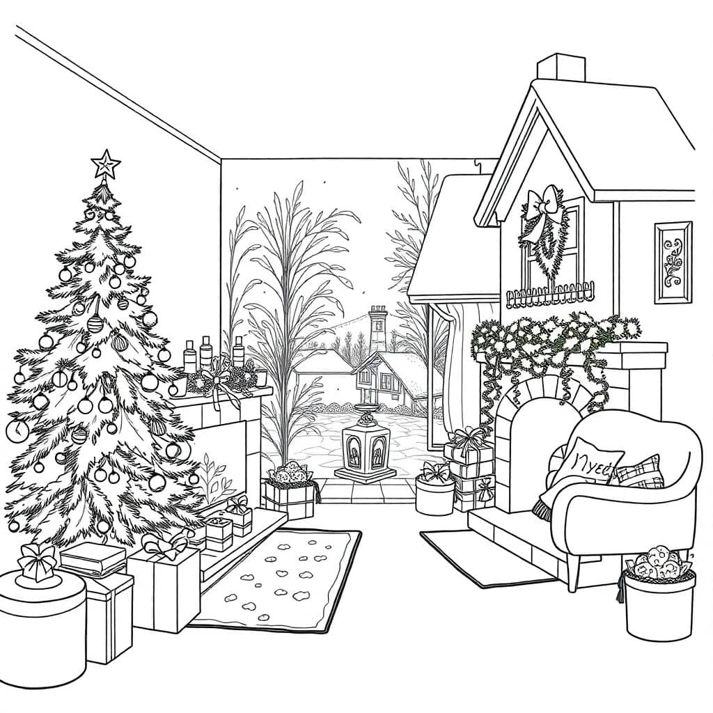 Intricate Christmas Fireplace