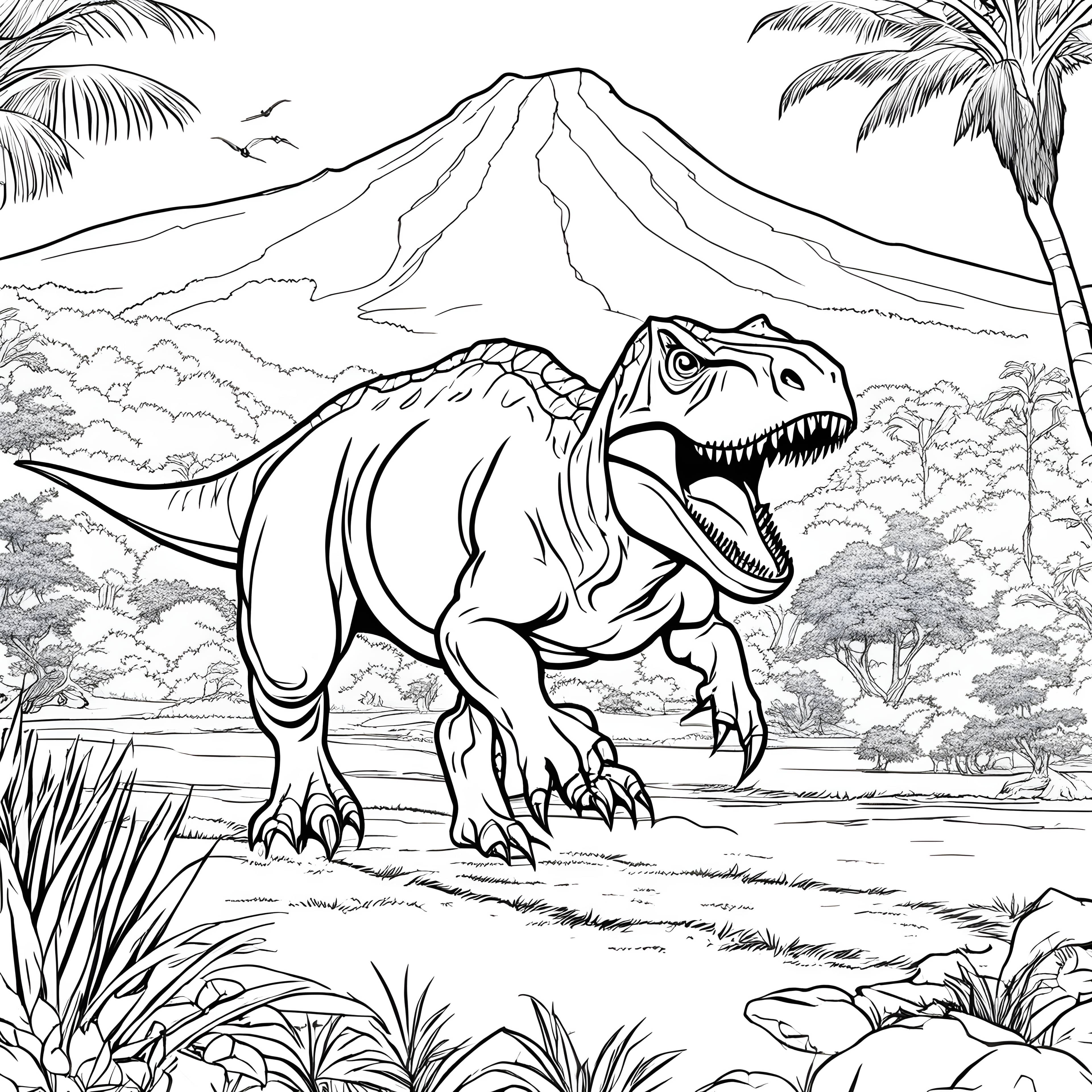 Jurassic T-Rex Landscape
