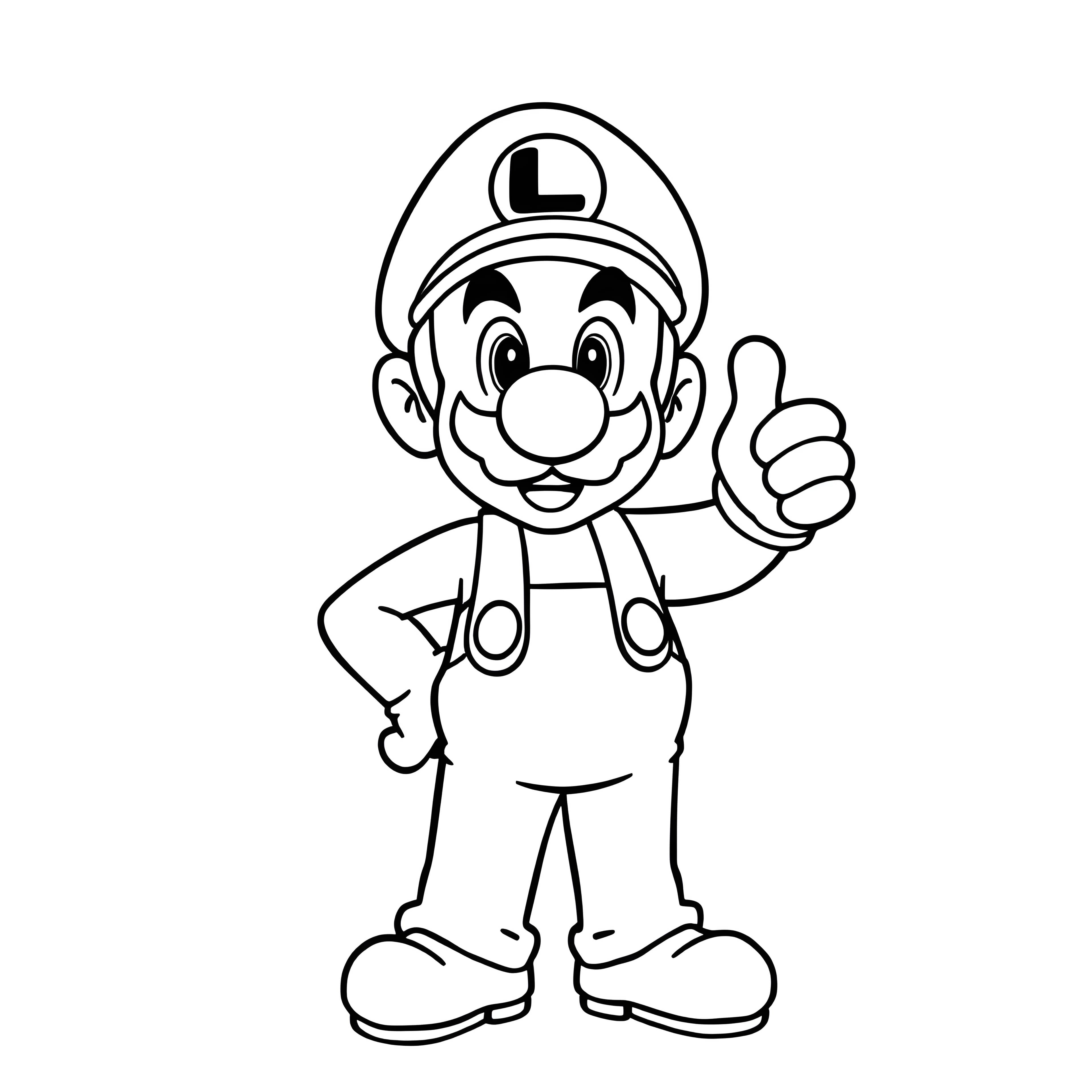 Luigi's Happy Pose