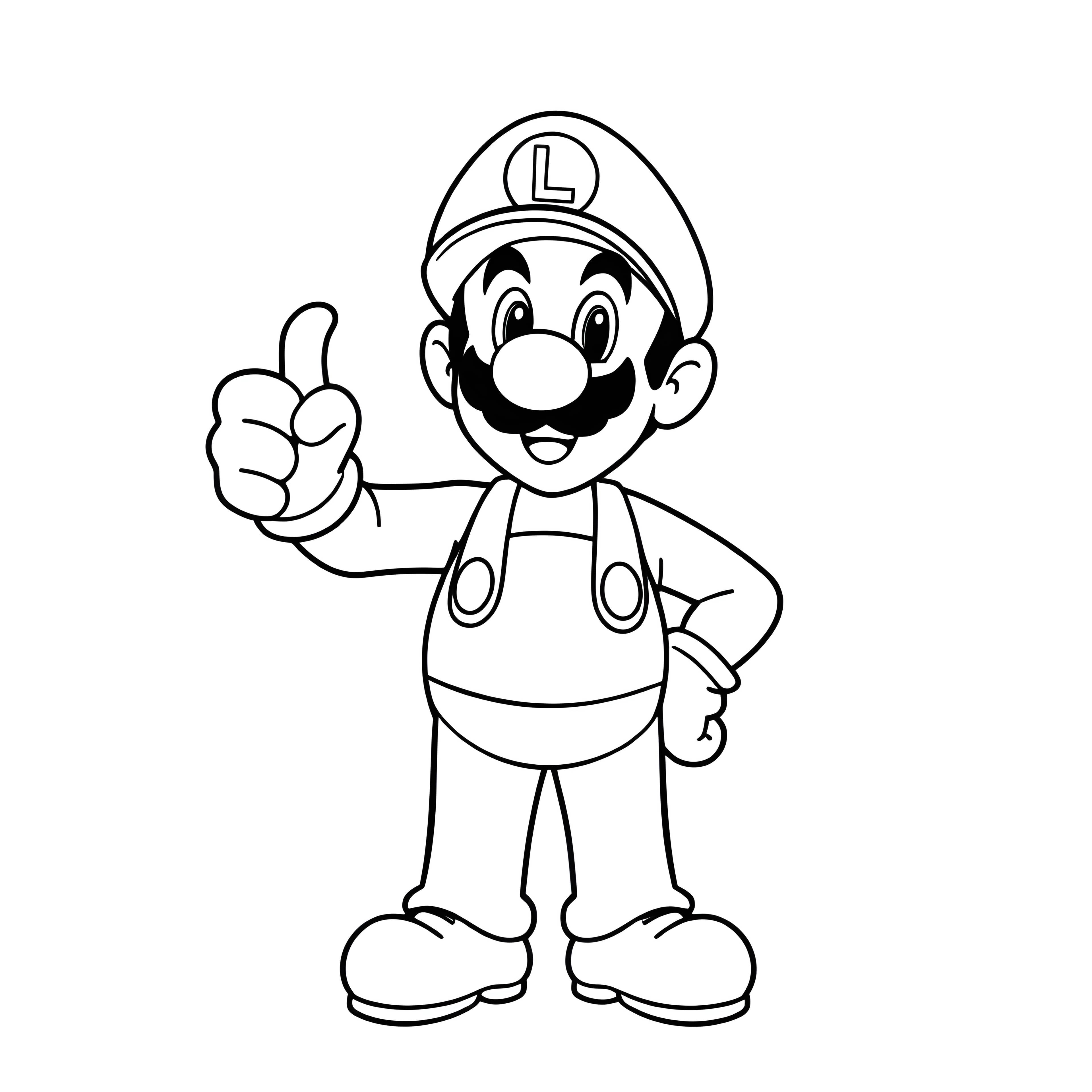 Luigi's Playful Gesture
