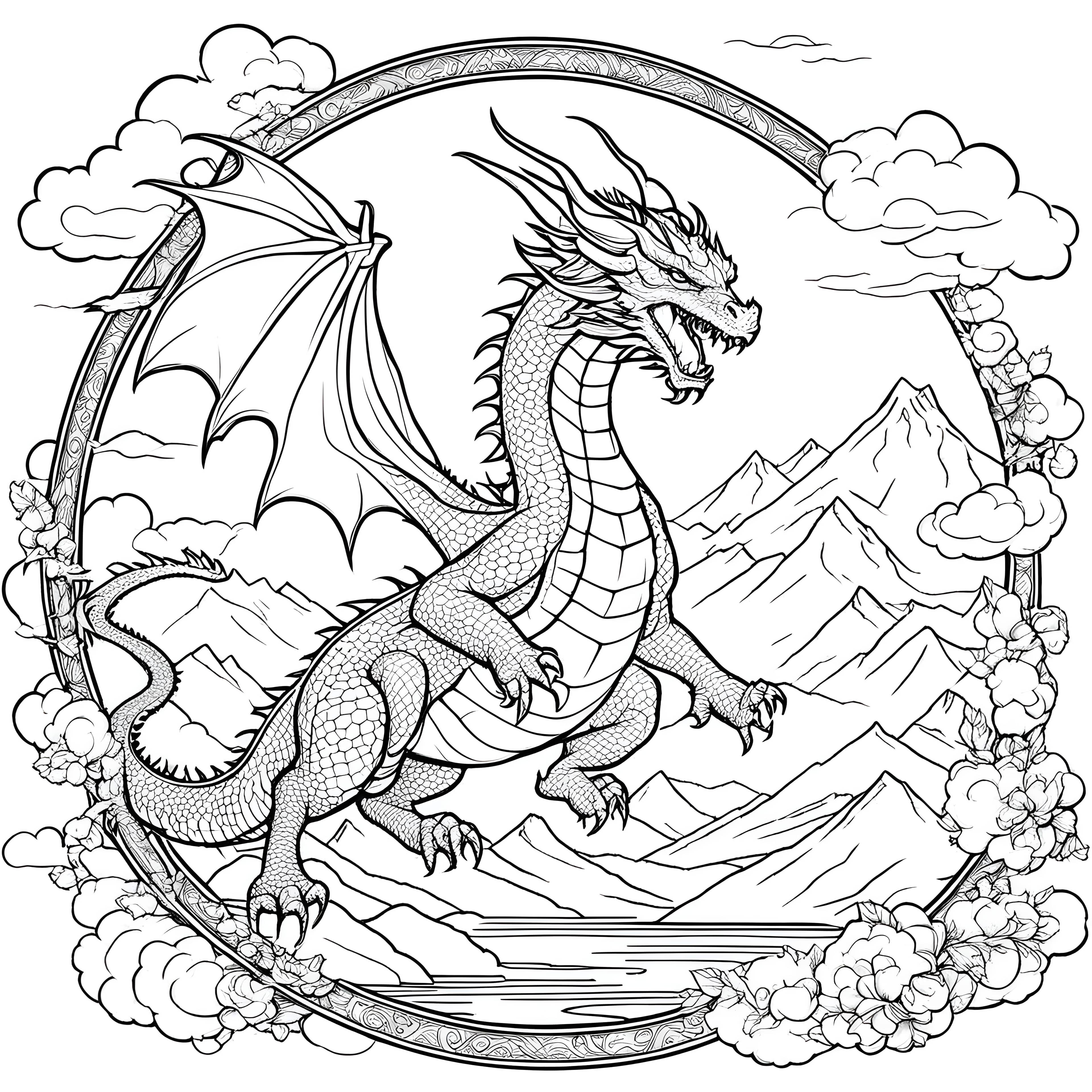 Majestic Dragon in Flight