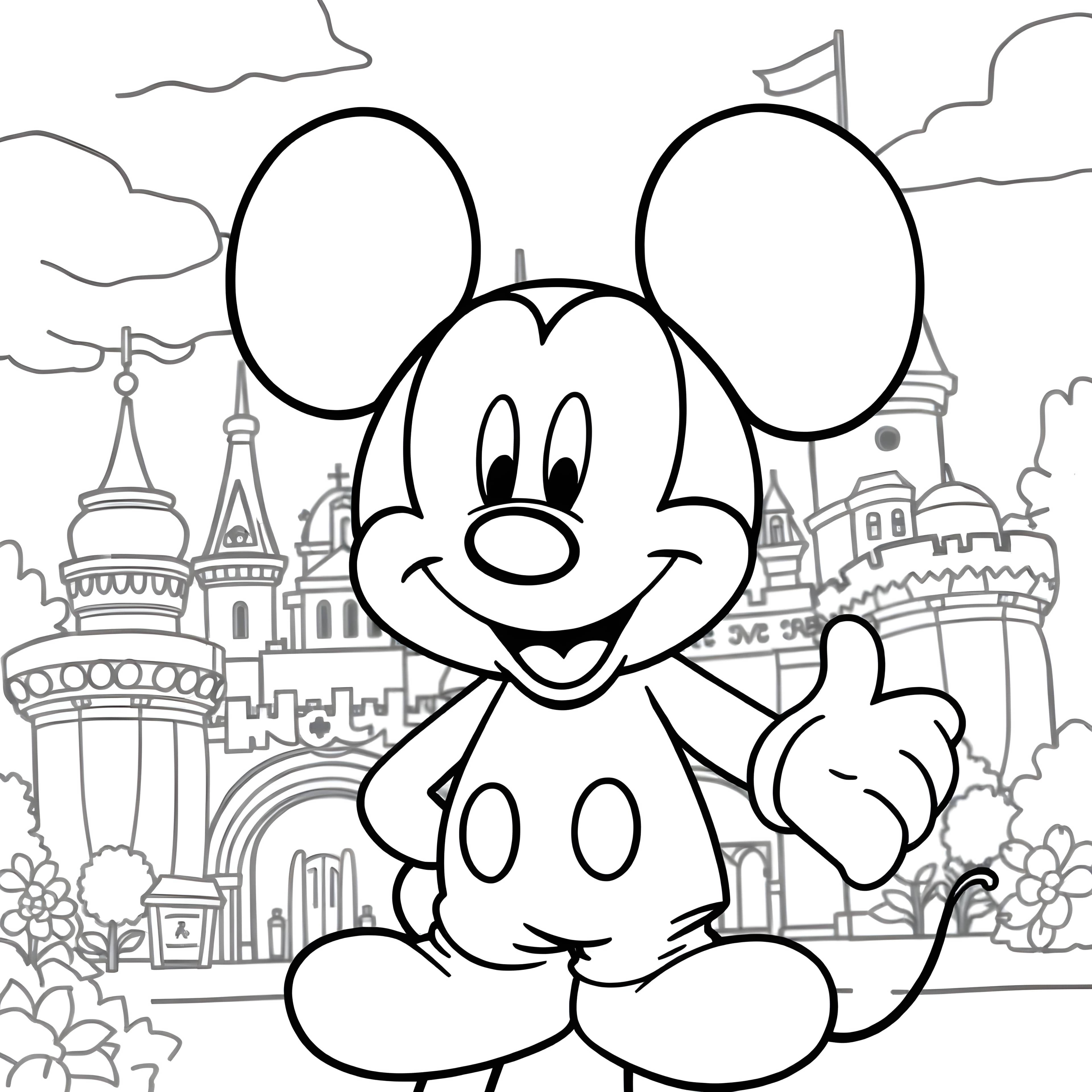 Mickey Mouse at the Castle
