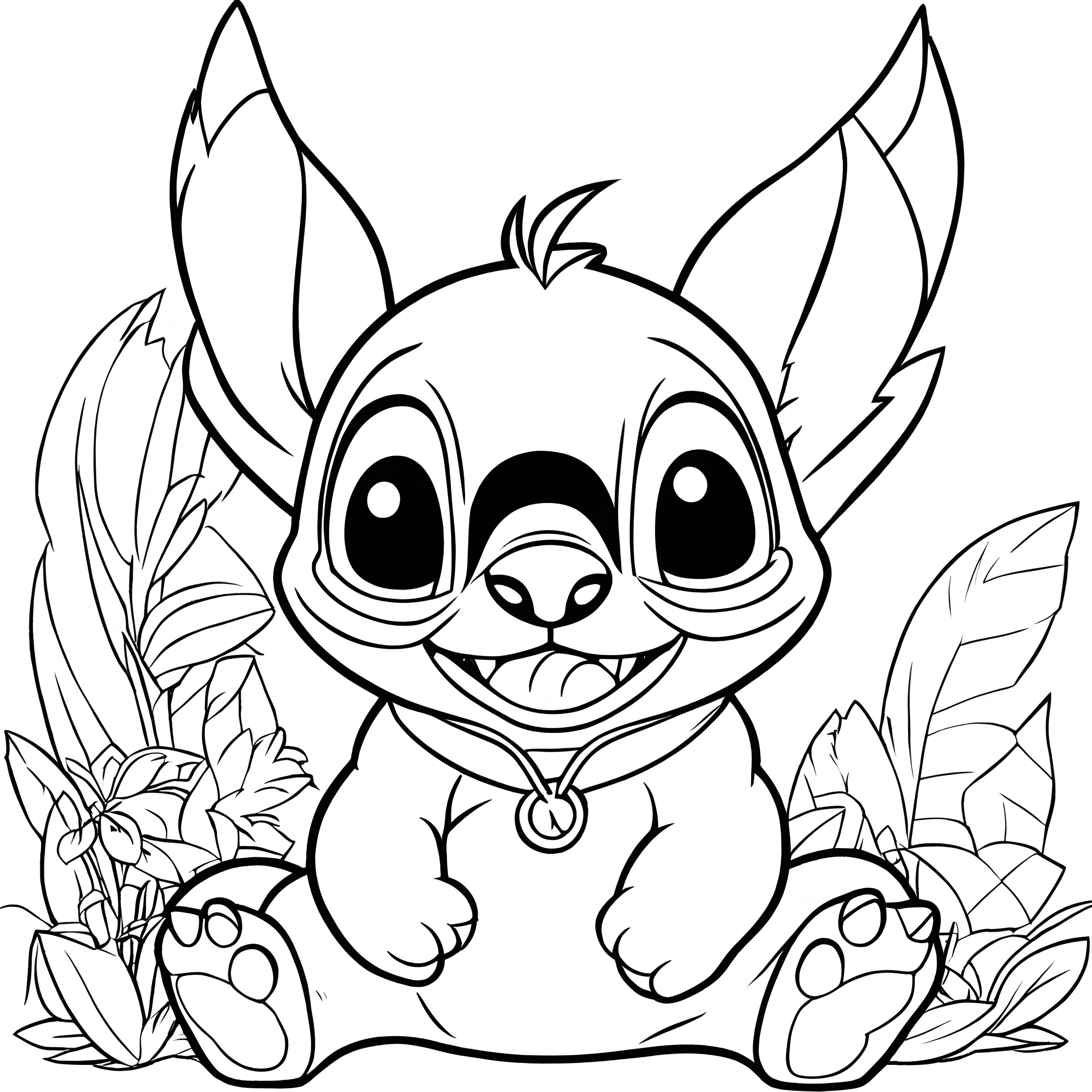 Mischievous Stitch with Bell Collar