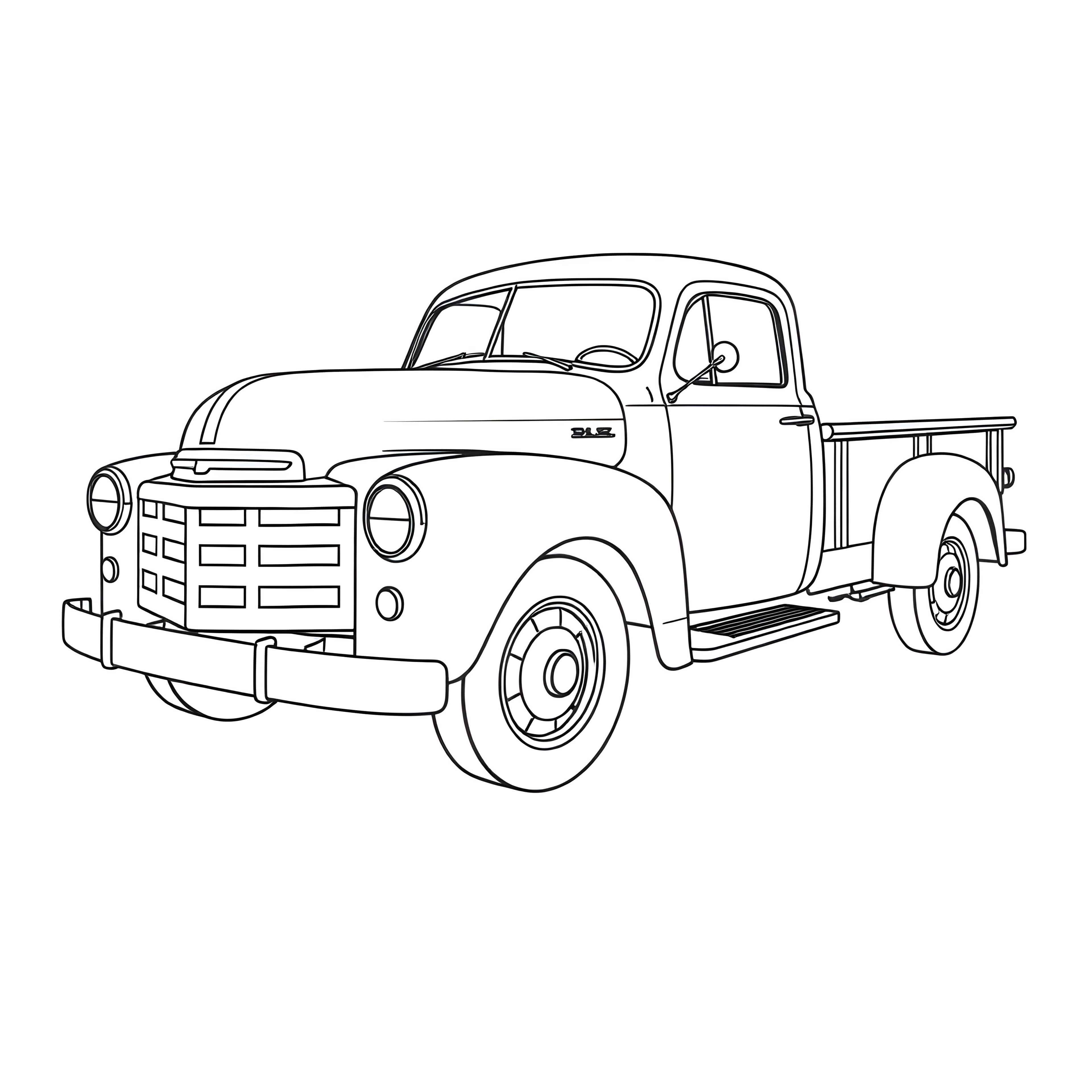 Side Profile of Classic Truck