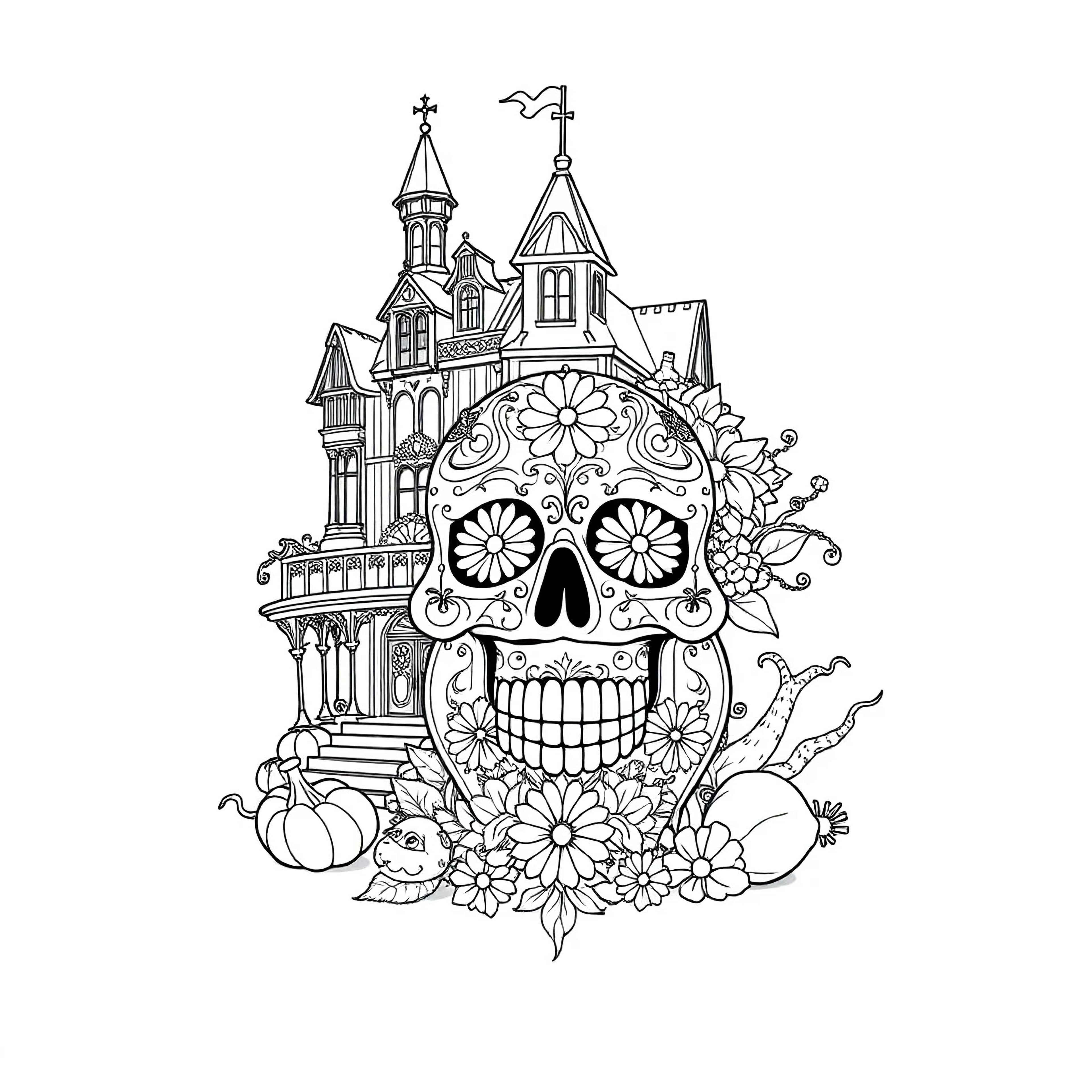 Spooky Mansion Facade